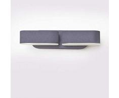 V-TAC Lámpara LED 12 W de Pared Gris Cabezales giratorios Wall Light Blanco cálido 3000 K IP65