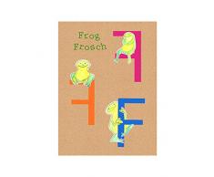 Komar Wandbild Von ABC Animal F | Poster, Bild, Wohnzimmer, Schlafzimmer, Dekoration, Kunstdruck | ohne Rahmen | P036F-40x50 fotomural, carbÃ³n