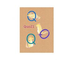 Komar Wandbild Von ABC Animal Q | Poster, Bild, Wohnzimmer, Schlafzimmer, Dekoration, Kunstdruck | ohne Rahmen | P036Q-40x50 fotomural, carbÃ³n