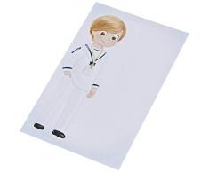 Mopec X754 Estampa niño Comunión marinero mano en bolsillo, pack de 25 unidades, Cartulina, Multicolor, Talla única