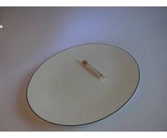 Dibbern Simplicity 0322012504 - Plato ovalado (porcelana china, 32 cm de diámetro), color gris