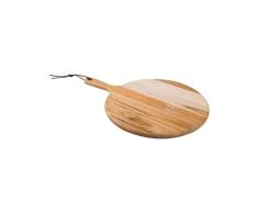 Tramontina - Tabla Redonda Provence, para Pizza, en Madera Teca y Acabado en Aceite Mineral, para Cortar y Servir, DiseÃ±o Moderno y PrÃ¡ctico, con Mango, TamaÃ±o de 40 cm