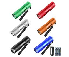 KEPEAK Minilinterna LED de 6 piezas, de aluminio, pequeÃ±a linterna para camping, exterior, ciclismo, regalo para el dÃ­a del niÃ±o, senderismo, con pilas AAA premontadas