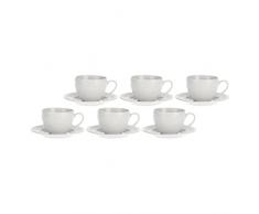 LA PORCELLANA Bianca - Juego de 6 Tazas de cafÃ© soÃ±ante