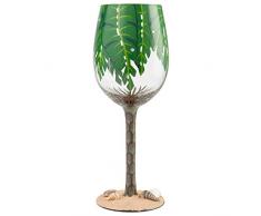 Lolita Palm Tree Wine Glass Taza, Vidrio