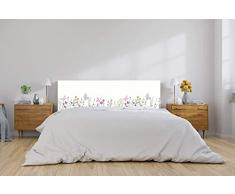 Oedim Cama PVC Flores y Mariposa 150x60cm | Disponible en Varias Medidas | Cabecero Ligero, Elegante, Resistente y EconÃ³mico, Colores