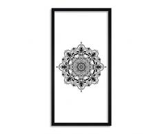 Wee Blue Coo Mandala - Cuadro de Pared con Marco de Dos Paneles Largos