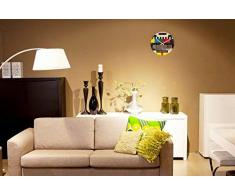 NeXtime Reloj de pared TESTPAGE DOME, muy silencioso, redondo, colorido, Ã¸ 35 cm