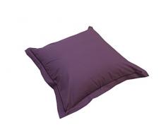 Nuit De France 331215 Funda Almohada 80 Hilos Acabado Volante y Recubrimiento percal algodón Morado, 100% algodón, Morado, 65/65