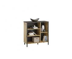 FMD Möbel Estantería de pie, Tabla de Madera aglomerada, ca. 90,5 x 91,5 x 40,5 cm