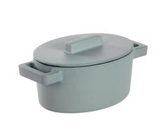 Sambonet 51638Z13 0.45L Ovalado Gris Cacerola - Cacerolas (0,45 L, Ovalado, Gris, Hierro Fundido, Esmalte, Gris)