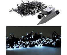 (200 LED s) kW Solar Luz Cadena 50 – 200 LED Árbol de Navidad Cadena iluminación exterior jardín fiesta