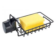 WENKO Ohio-Organizador de fregadero negro, Metal pulverizado PlÃ¡stico (ABS), 21 x 7 x 10,5 cm