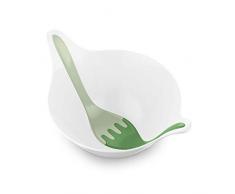 Koziol 3693345 LEAF 2.0 - Ensaladera con cubiertos (4 L, plástico termoplástico)