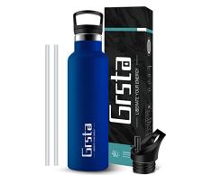 Botella Agua 500ml, Botella Agua Acero Inoxidable con pared Doble Aislamiento, Sin BPA, Botella de Agua Reutilizable, Botella Termo para Niños, Deportes, Escuela, Fitness, Bicicleta, Al aire libre