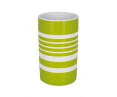 Spirella Ø7 x 11,5 cm, Verde colección Tube, Portacepillos de Dientes, Porcelana