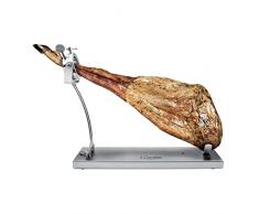 3 Claveles - Soporte JAMONERO con Cabezal Giratorio con Base EN Acero Inoxidable|49 x 16.5 x 39 cm, Color Gris, Grande