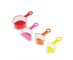 Learning Resources Tazas medidoras arcoíris (Juego de 4), recursos didácticos para fracciones, Suministros de Cocina para Hornear y Escuela, Multicolor (HM93439-UK)