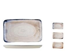 H&H Artisanal - Plato rectangular de Stoneware, varios colores, 24 x 14 cm, calidad artesanal