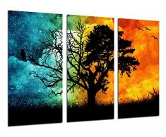 Poster Fotográfico Arbol dia y noche,naturaleza Tamaño total: 97 x 62 cm XXL