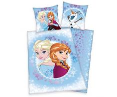 Herding Disney Frozen Juego de Ropa de Cama, algodón, Azul, 200 x 135 cm