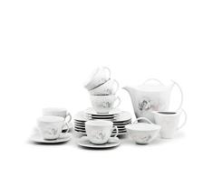 Vajilla y cafÃ© para 6 personas 30 el. Acento de aroma a rosa G839