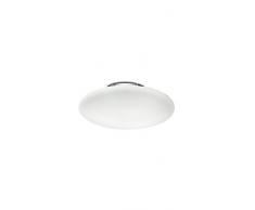 Ideal Lux Smarties Bianco PL1 D33 Interior E27 Color blanco iluminación de techo - Lámpara (Salón comedor, Salón, Interior, Color blanco, IP20, Cepillado, Color blanco)