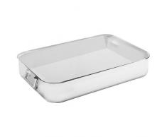 HOME Catering Bandeja, Acero Inoxidable, 42Â x 32Â x 8Â cm