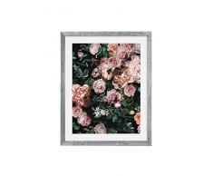 Komar Marco de fotos de madera con pÃ³ster Charming Wild como set - TamaÃ±o: 40 x 50 cm - Cuadro de pared, decoraciÃ³n, flores