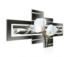 Runa Art 202641a - Cuadro de pared (200 x 100 cm, lienzo XXL, 4 piezas, fabricado en Alemania, listo para colgar), diseÃ±o de flores