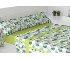 El Barco Deco Juego de Sabanas Algodón, 50% Poliester, Verde, 135X190, 16