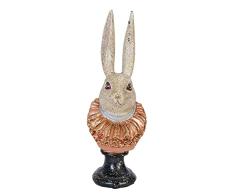 Clayre & Eef 6PR1031 - Figura Decorativa de Conejo (7 x 6 x 21 cm)