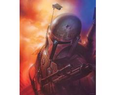 Komar Wandbild Von Star Wars Classic Mandalorian | Kinderzimmer, Jugendzimmer, Dekoration, Kunstdruck | ohne Rahmen | WB105-40x50 fotomural, carbÃ³n