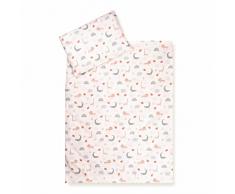 Julius Zöllner Ropa de Cama Infantil de 100 % algodón orgánico 100 x 135 + 40 x 60 cm, Juego de 2 Piezas de Funda nórdica y Funda de Almohada con Cremallera, Standard 100 by Oeko-Tex, Wild Friends