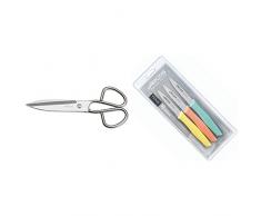 Arcos Serie Ecopro, Tijeras de Cocina, Acero Inoxidable 240 mm, Mango de Acero Inoxidable, Color Plata & Nova, Cuchillos Mondadores, Acero Inoxidable, Multicolor, 85 mm (Paquete de 3)