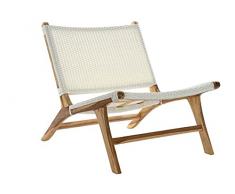 DT MB-177833 Butaca Teca PVC, 65 X 80 X 68, Blanco