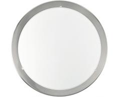 Eglo Planet - Lámpara de pared y techo (acero, E27, 60 W), color níquel mate