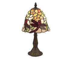 Lumilamp LÃ¡mpara de mesa Tiffany Buro, cristal, multicolor, 20 x 36 cm