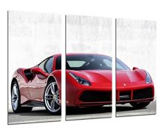 Cuadros CÃ¡mara Poster FotogrÃ¡fico Coche Deportivo, Ferrari Rojo, TamaÃ±o Total 97 x 62 cm XXL