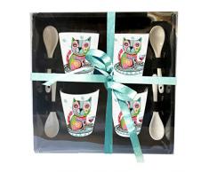 Allen Deco D193 - Taza y cuchara Cat & Wine