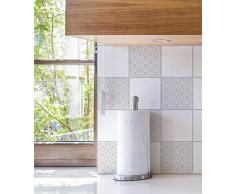 Plage Adhesivos para Azulejos y decoraciÃ³n de la Pared, Vinilo, Gris, 15x15cm