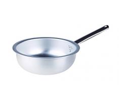 Agnelli Stir Sartenes de Aluminio, Espesor de 3 mm, Mango de Acero Inoxidable, Plata, 36 cm