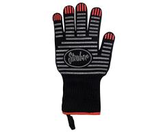 Steuber Premium Line - Guante para Barbacoa (Cintura extralarga, hasta 250 Â°C, tamaÃ±o Universal, algodÃ³n/poliÃ©ster con Tiras de Silicona), Color Negro