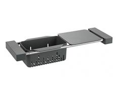 Wenko Caddy para Fregadero, Gris, 43.5-77.5 x 8 x 14 cm