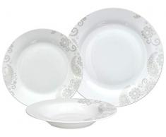 Tognana OM070185588 Ines - Vajilla (18 piezas, porcelana)