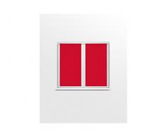 Par de Mini visillos 70x90 cm Dolly Rojo