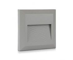 V-TAC Foco LED Marcador Cuadrado Blanco 2 W para Exterior