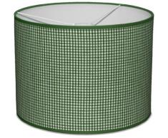 Taftan - Pantalla para lámpara de techo colgante (35 cm de diámetro, tamaño pequeño), diseño de cuadros de 3 mm, color verde