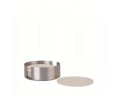 blomus Set 6 Untersetzer-64065 Posavasos, Acero Inoxidable 18/8, ImÃ¡n