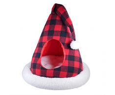 Rosewood Luxury Buffalo - Sombrero de Papá Noel para Cama de Gato, diseño de Cuadros